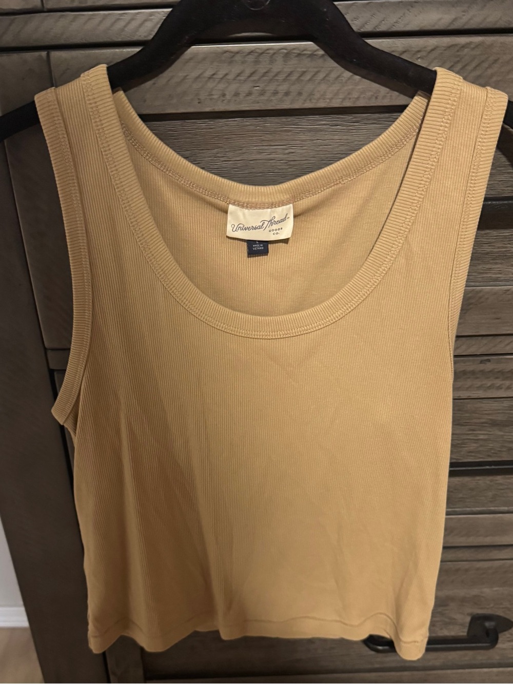 Universal Thread Women's Tank Top Camel Tan size large L